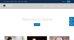 Desktop Screenshot of bethel.edu