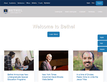 Tablet Screenshot of bethel.edu